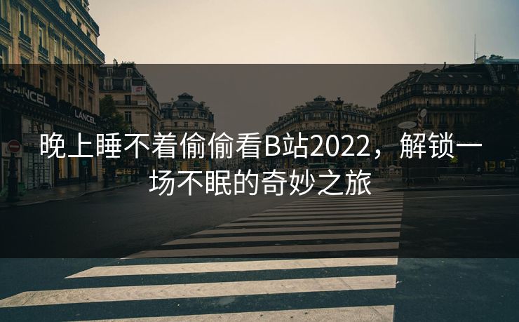 晚上睡不着偷偷看B站2022,解锁一场不眠的奇妙之旅 晚上睡不着偷偷看B站2022,解锁一场不眠的奇妙之旅